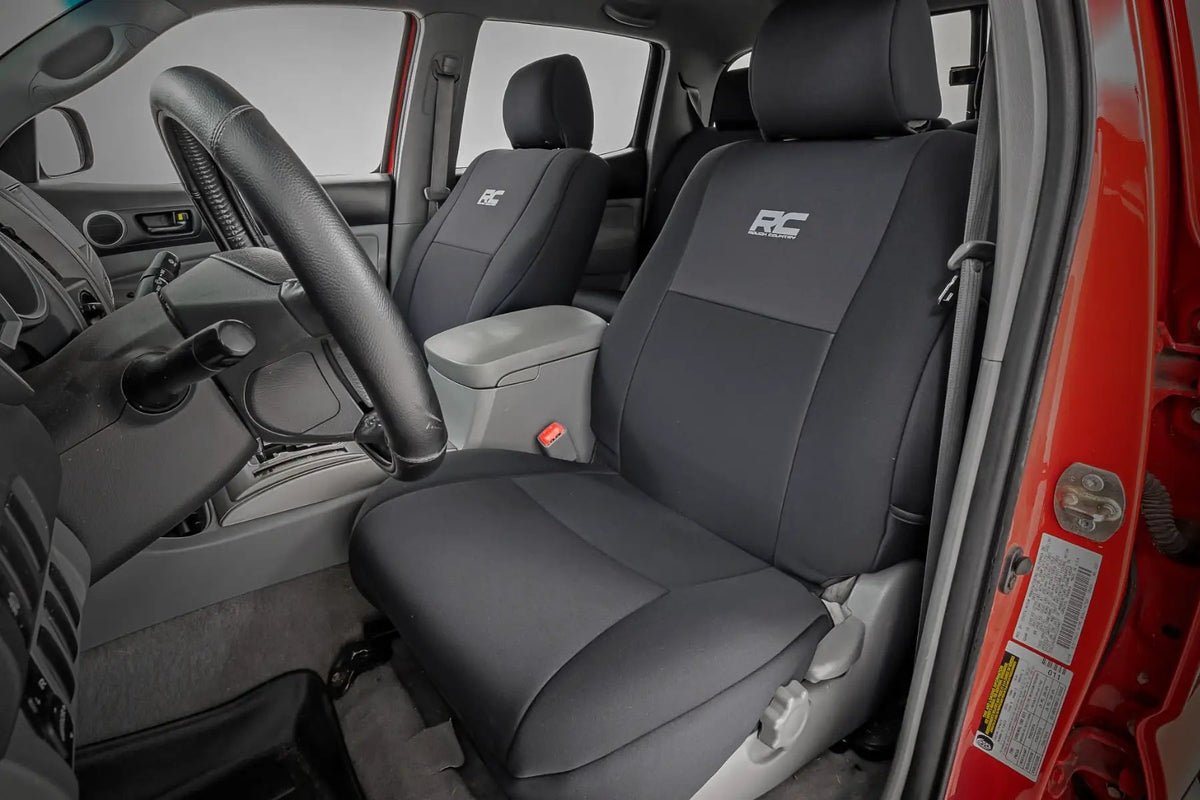 Seat Covers | FR & RR | Crew Cab | Toyota Tacoma 2WD/4WD (2005-2015) by Rough Country