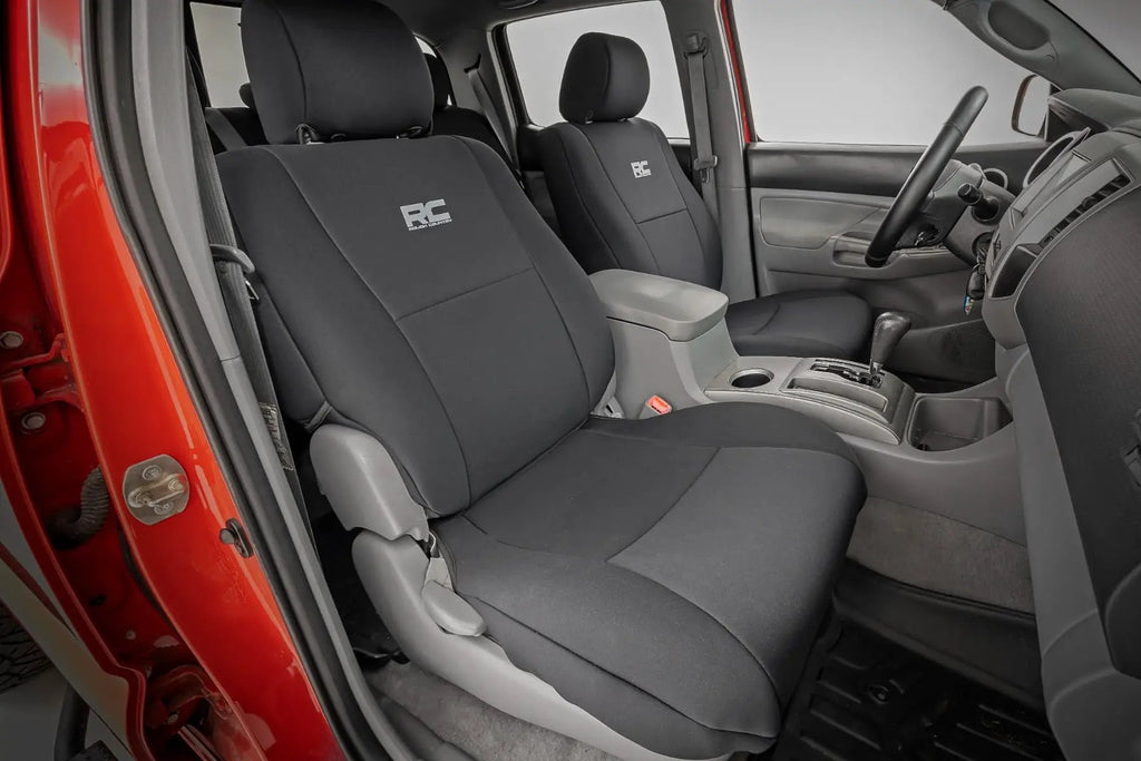 Seat Covers | FR & RR | Crew Cab | Toyota Tacoma 2WD/4WD (2005-2015) by Rough Country