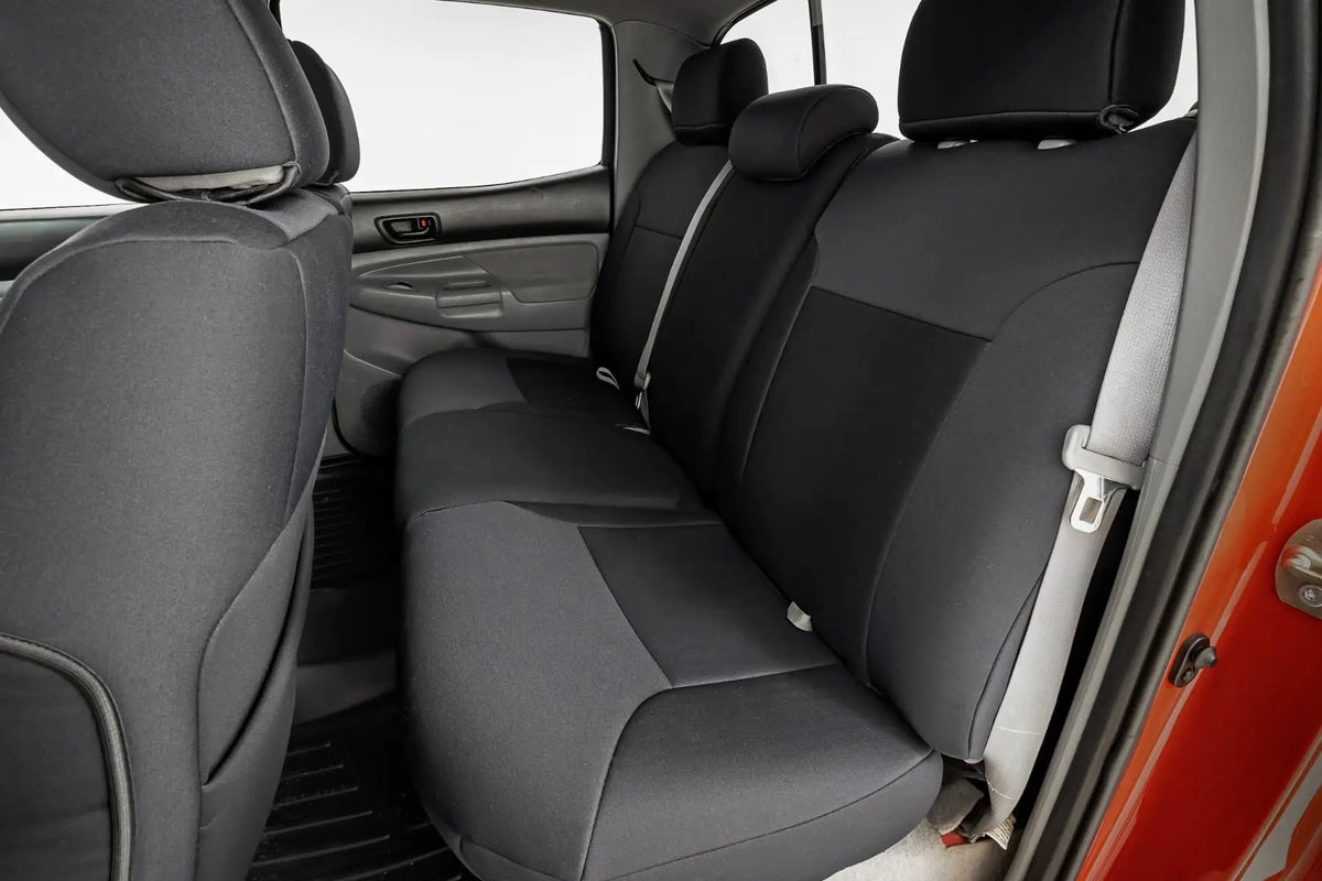 Seat Covers | FR & RR | Crew Cab | Toyota Tacoma 2WD/4WD (2005-2015) by Rough Country