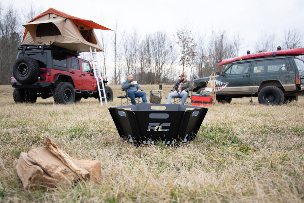 Overland Collapsible Fire Pit w/Carry Bag by Rough Country