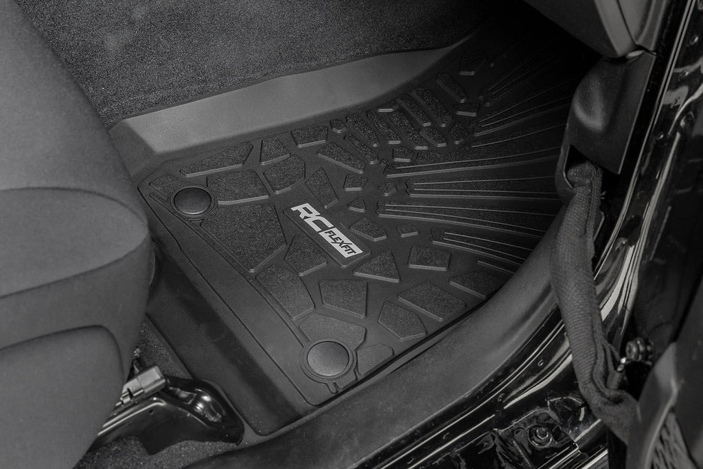 Flex Fit Floor Mats | FR | 2 Door | Jeep Wrangler JL 4WD (2018-2026) by Rough Country