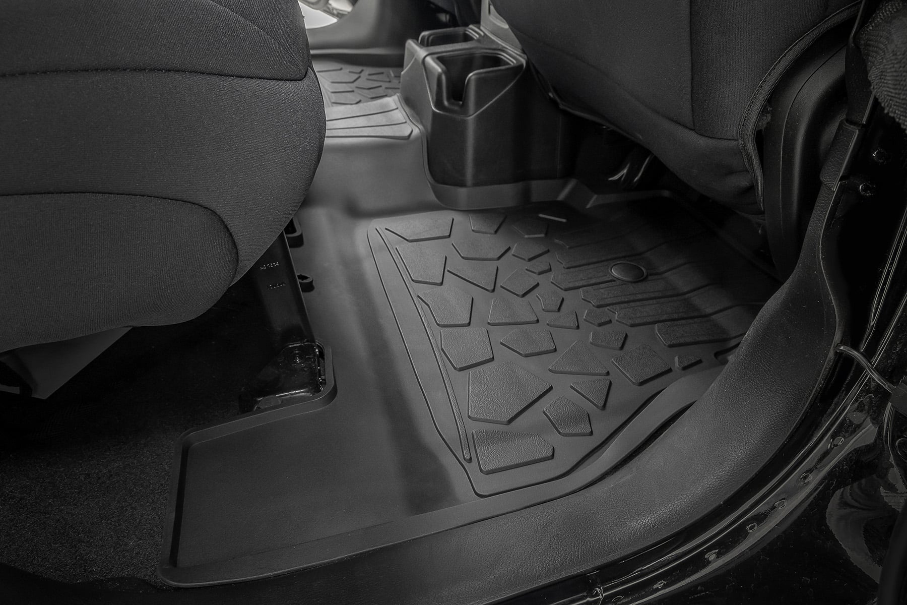 Flex Fit Floor Mats | FR & RR | 4 Door | Jeep Wrangler Unlimited 4WD (18-26) by Rough Country