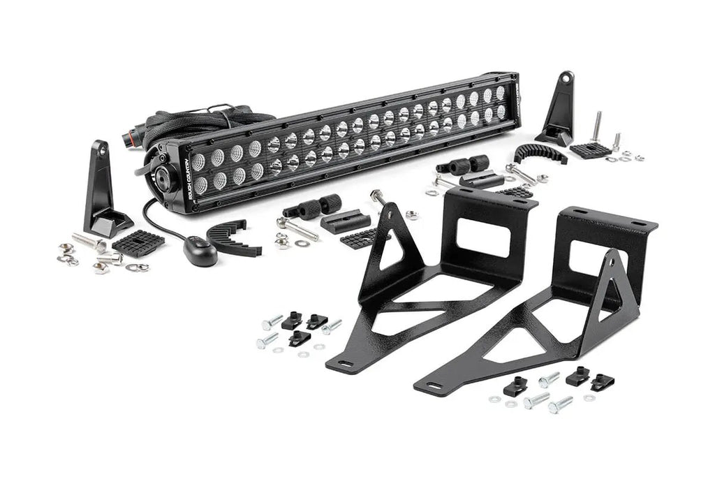 LED Light Kit | Bumper Mount | 20" Black Dual Row | Ford F-250/F-350 Super Duty (05-07) by Rough Country