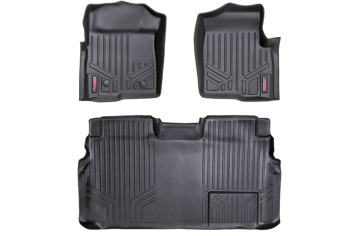 Floor Mats | FR & RR | 2 Ret Hook | Ford F-150 2WD/4WD (2011-2014) by Rough Country