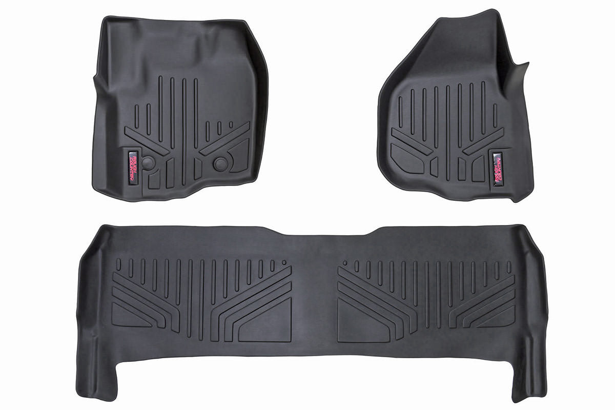 Floor Mats | FR & RR | Raised FR Pedal | Ford F-250/F-350 Super Duty (12-16) by Rough Country