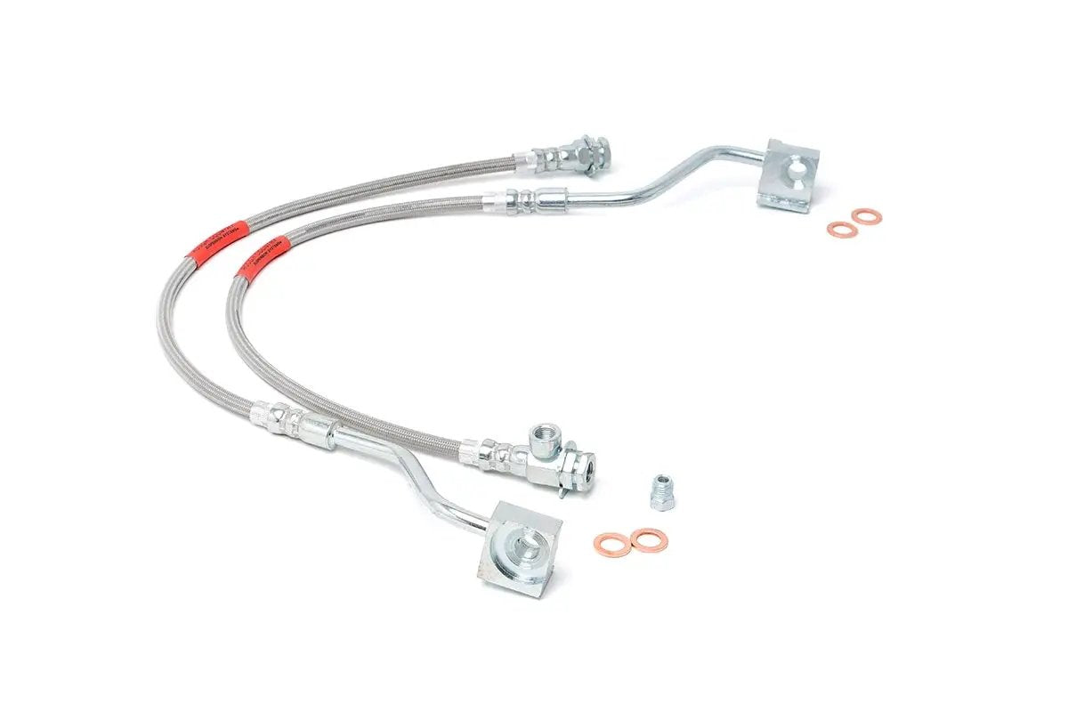Brake Lines | Stainless | FR | 4-6" Lift | Ford Bronco/F-150 4WD (1980-1996) by Rough Country