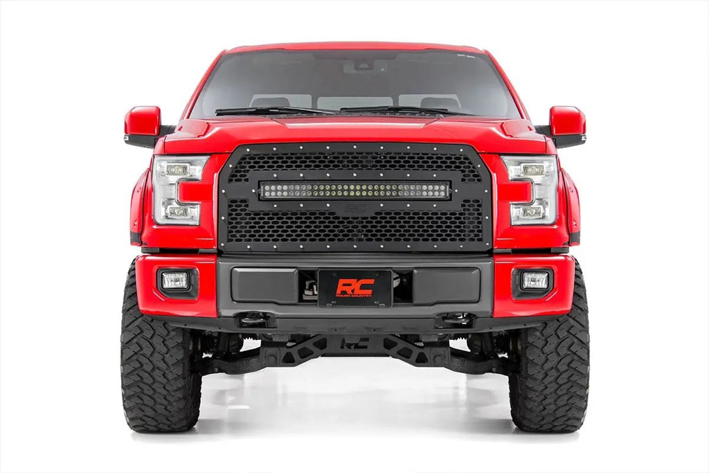 Mesh Grille | 30" Dual Row LED | Black | Ford F-150 2WD/4WD (2015-2017)