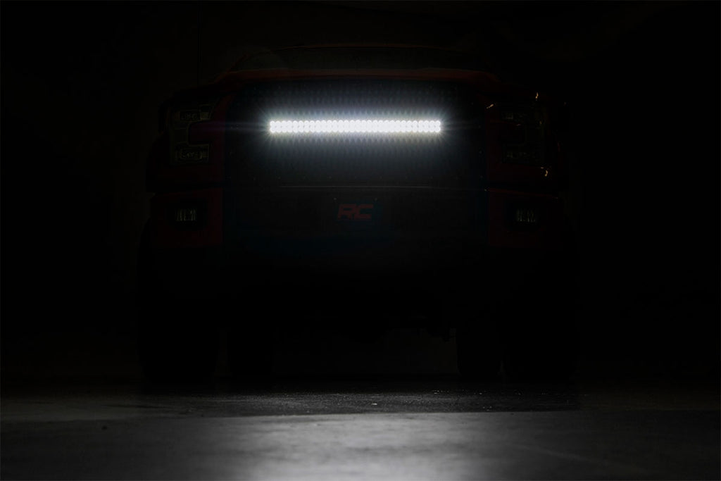 Mesh Grille | 30" Dual Row LED | Black | Ford F-150 2WD/4WD (2015-2017) by Rough Country