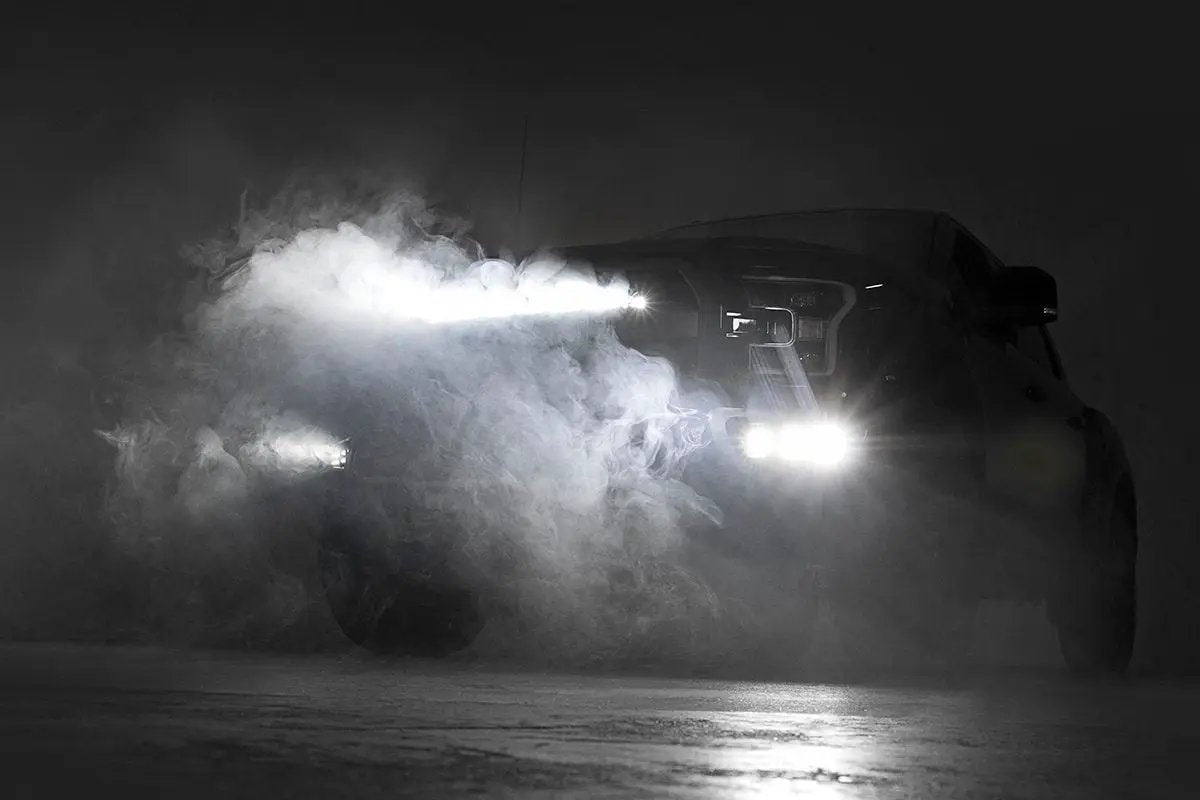 LED Light Kit | Fog Mount | Triple 2" Black Pair | Ford Raptor 4WD (17-20) by Rough Country