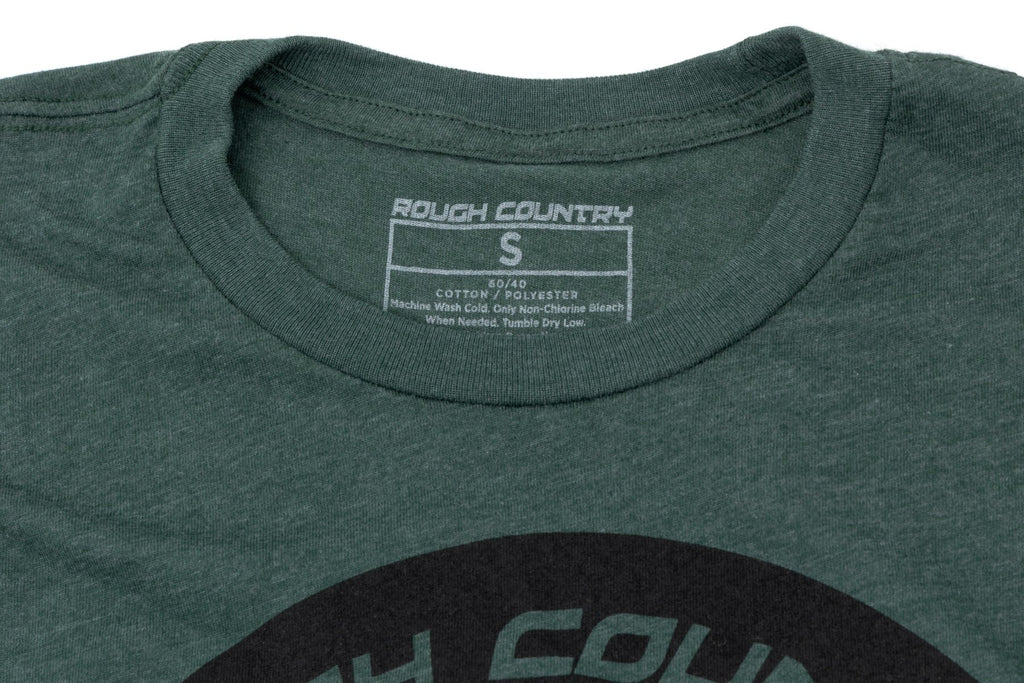 Rough Country T-Shirt | RC Mountains | Forest Green | XL by Rough Country