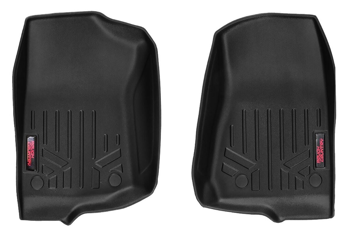 Floor Mats | FR | 2 Door | Jeep Gladiator JT (20-26)/Wrangler JL (18-26)/Wrangler Unlimited (18-26) by Rough Country
