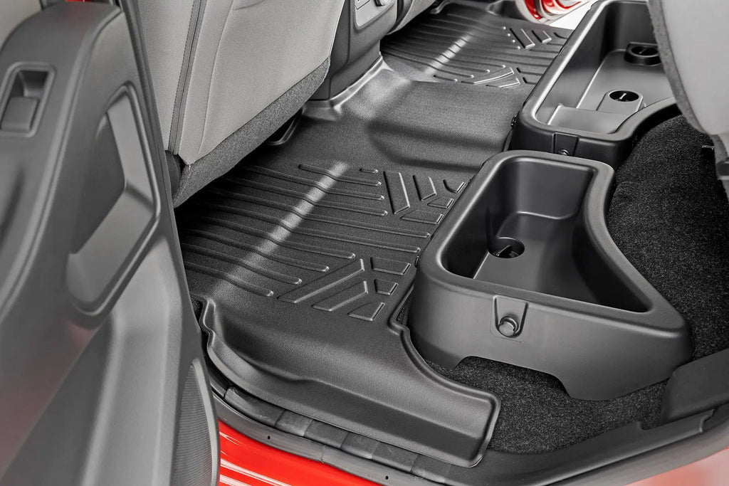 Floor Mats | FR & RR | Crew Cab | Nissan Frontier 2WD/4WD (2008-2021) by Rough Country