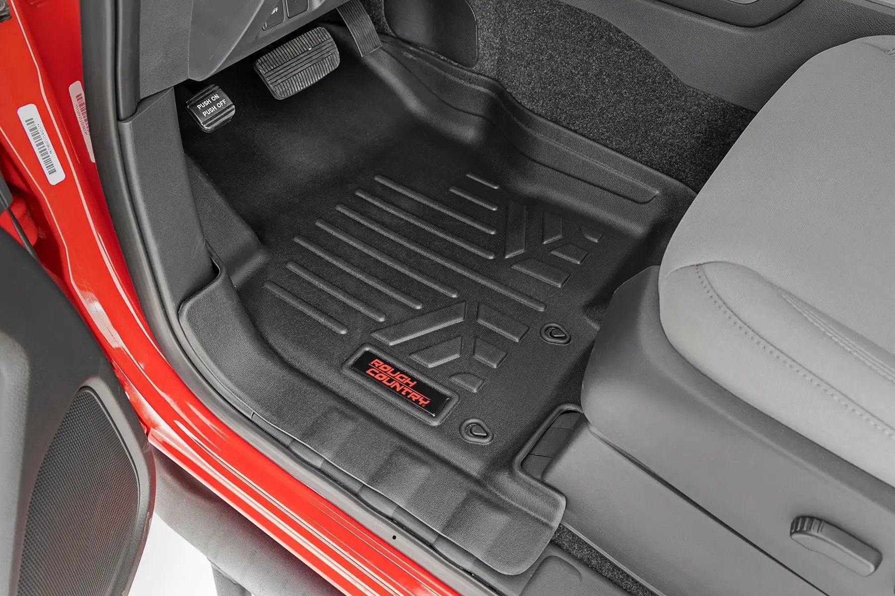Floor Mats | FR & RR | Crew Cab | Nissan Frontier 2WD/4WD (2008-2021) by Rough Country