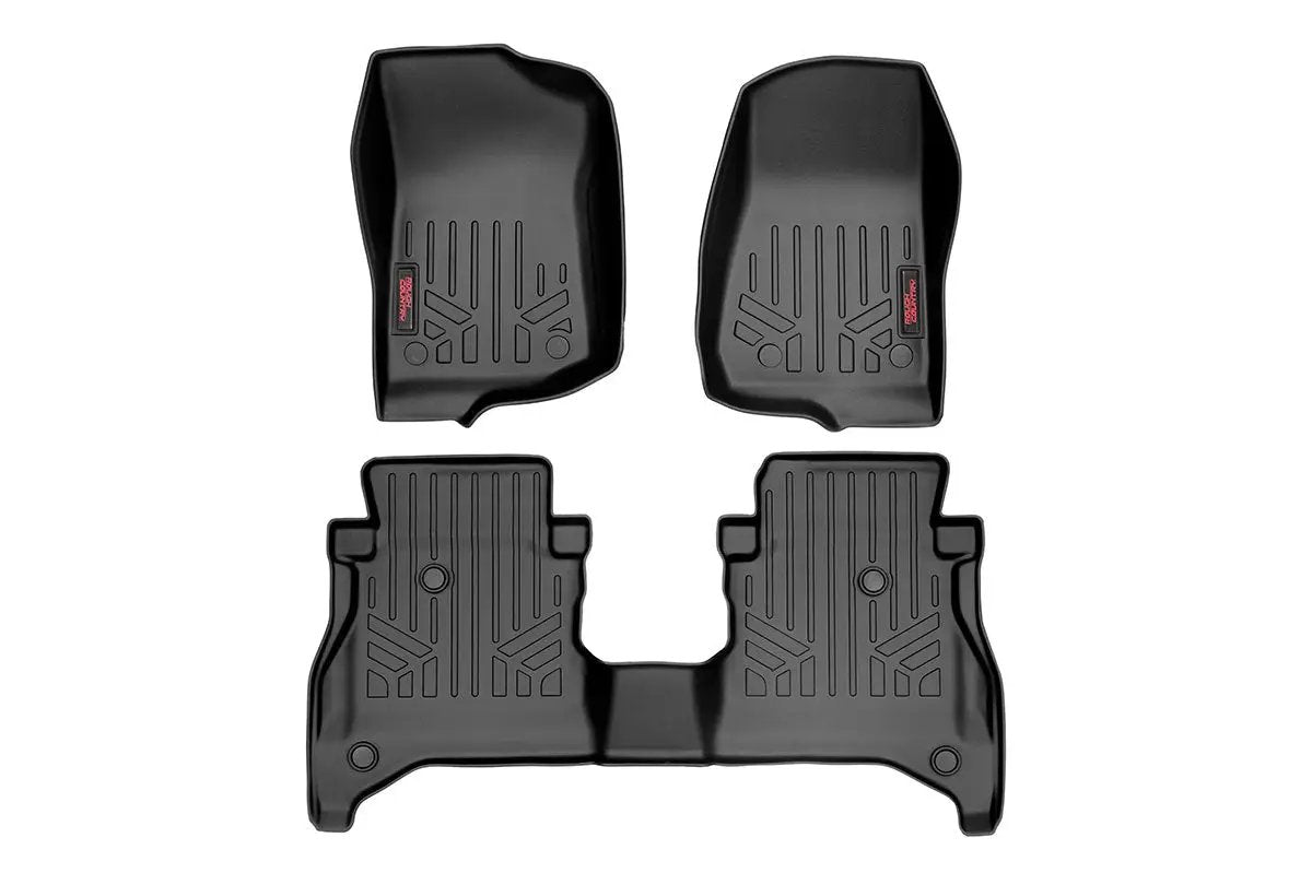 Floor Mats | FR & RR | RR Non-Lock | Jeep Gladiator JT 4WD (2020-2026) by Rough Country
