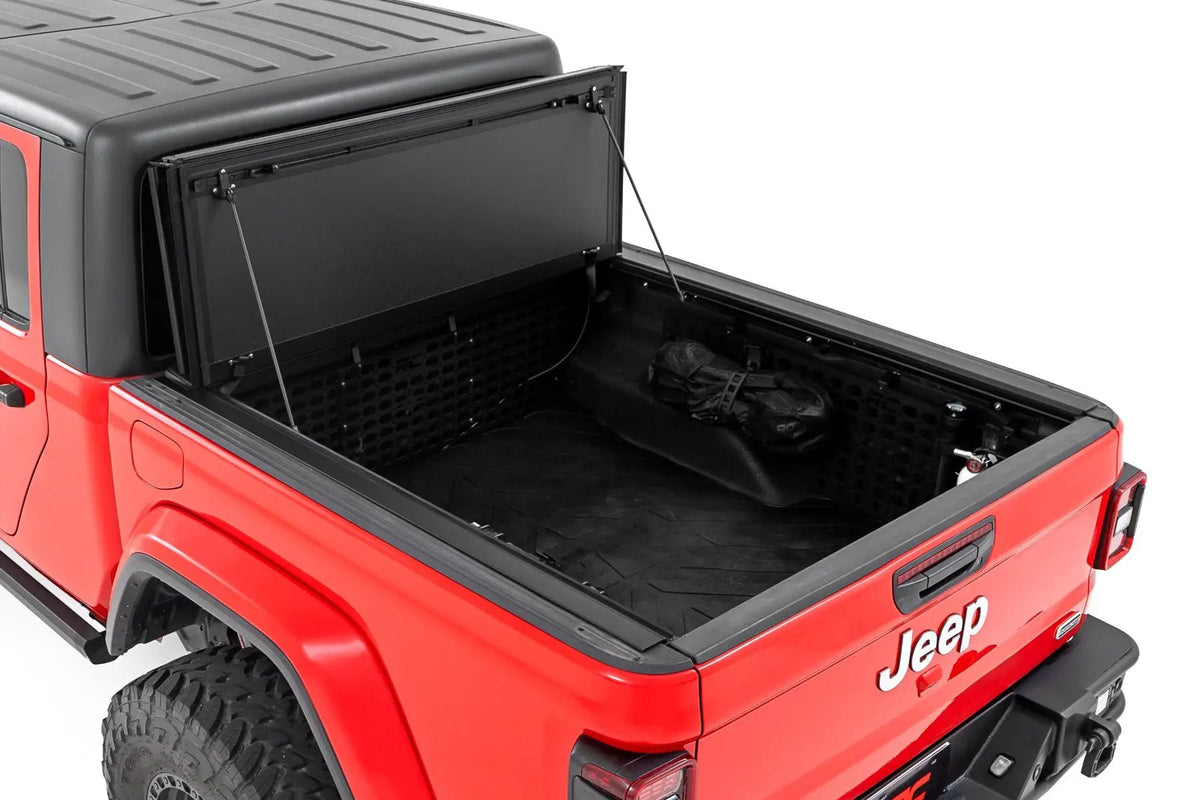 Hard Tri-Fold Flip Up Bed Cover | 5' Bed | Jeep Gladiator JT 4WD (2020-2026) by Rough Country