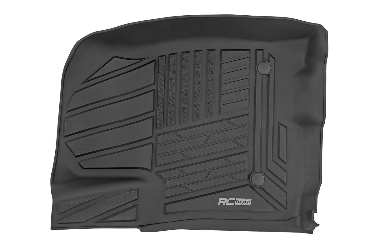 Flex-Fit Floor Mats | FR & RR | FR Bucket | Crew | Chevy/GMC 1500/2500HD/3500HD (19-26) by Rough Country
