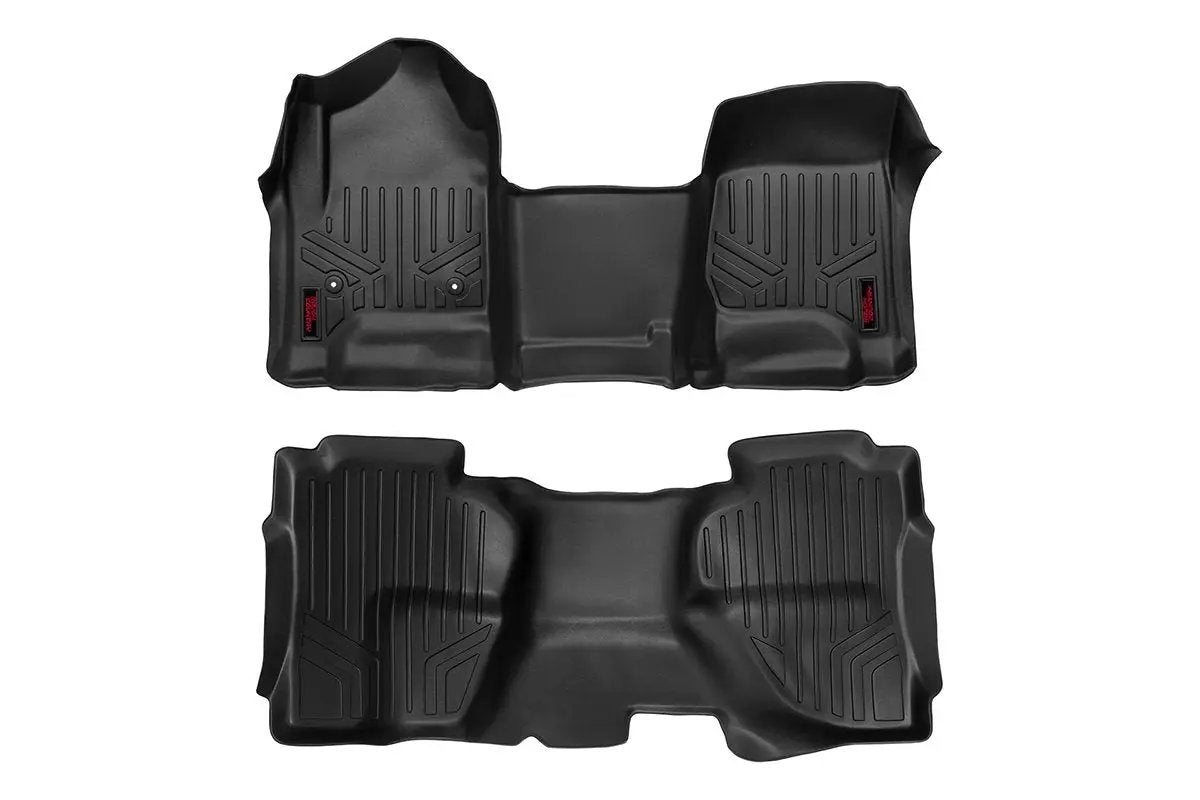 Floor Mats | FR & RR | OV Hump | Ext Cb | Chevy/GMC 1500/2500HD/3500HD 2WD/4WD by Rough Country