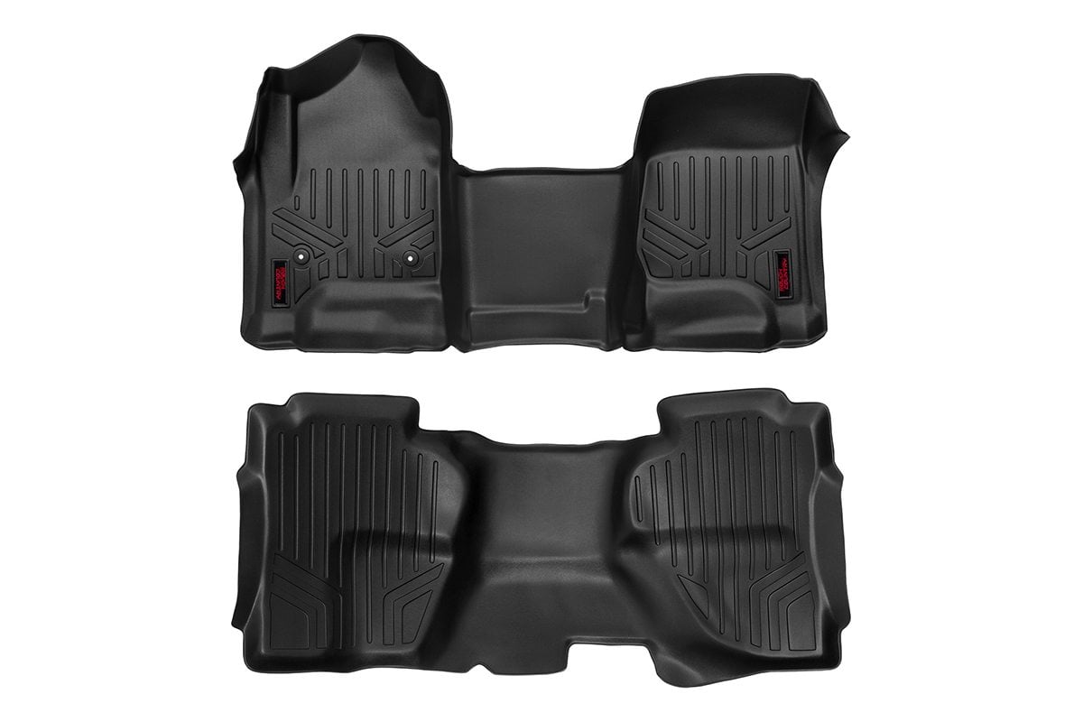 Floor Mats | FR & RR | OV Hump | Ext Cb | Chevy/GMC 1500/2500HD/3500HD 2WD/4WD by Rough Country