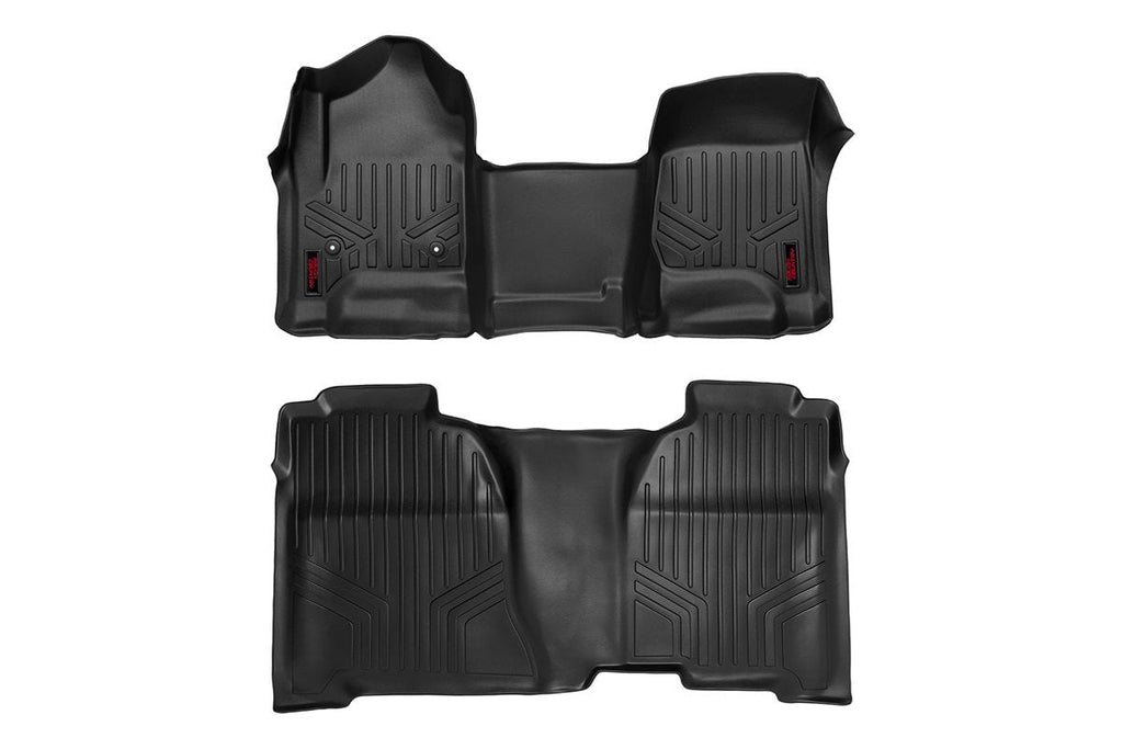 Floor Mats | FR & RR | OV Hump | Crew | Chevy/GMC 1500/2500HD/3500HD 2WD/4WD by Rough Country