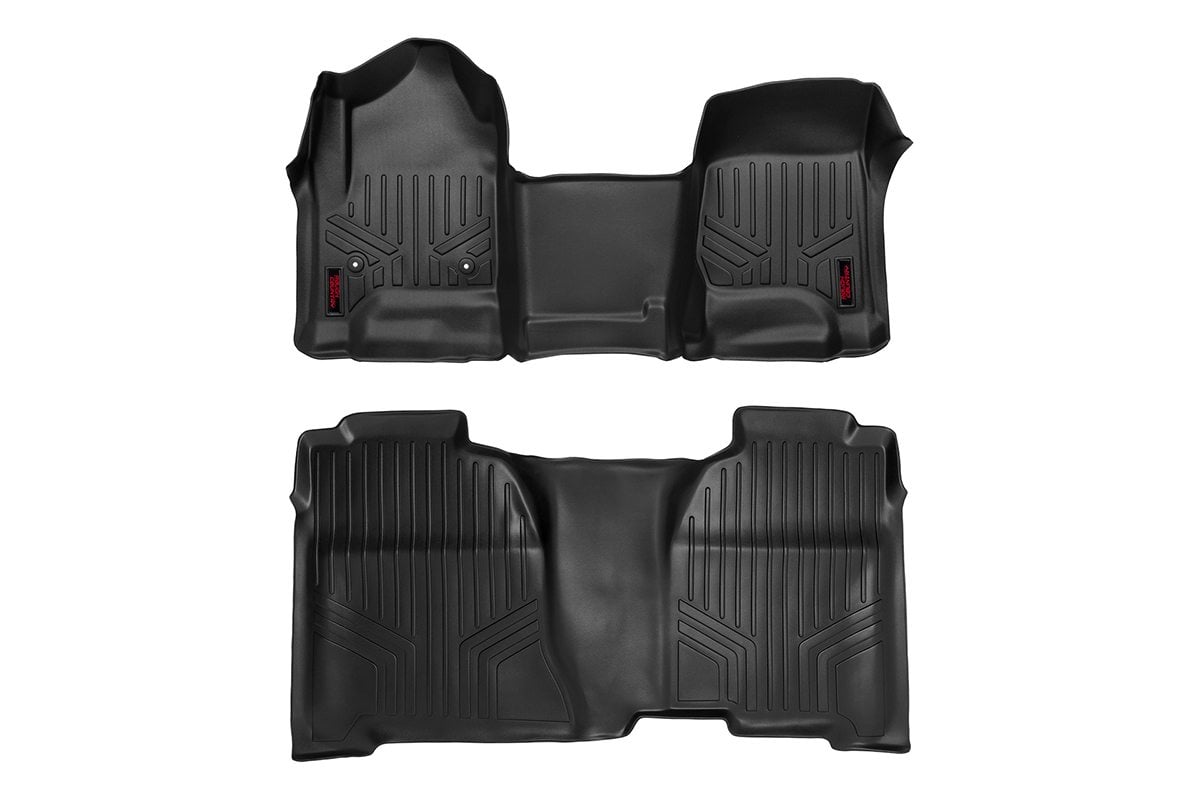 Floor Mats | FR & RR | OV Hump | Crew | Chevy/GMC 1500/2500HD/3500HD 2WD/4WD by Rough Country