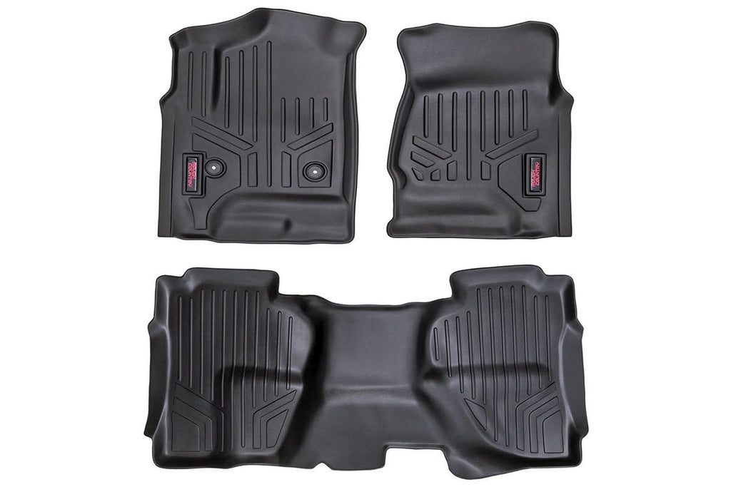 Floor Mats | FR & RR | Ext Cab | Chevy/GMC 1500/2500HD/3500HD 2WD/4WD by Rough Country