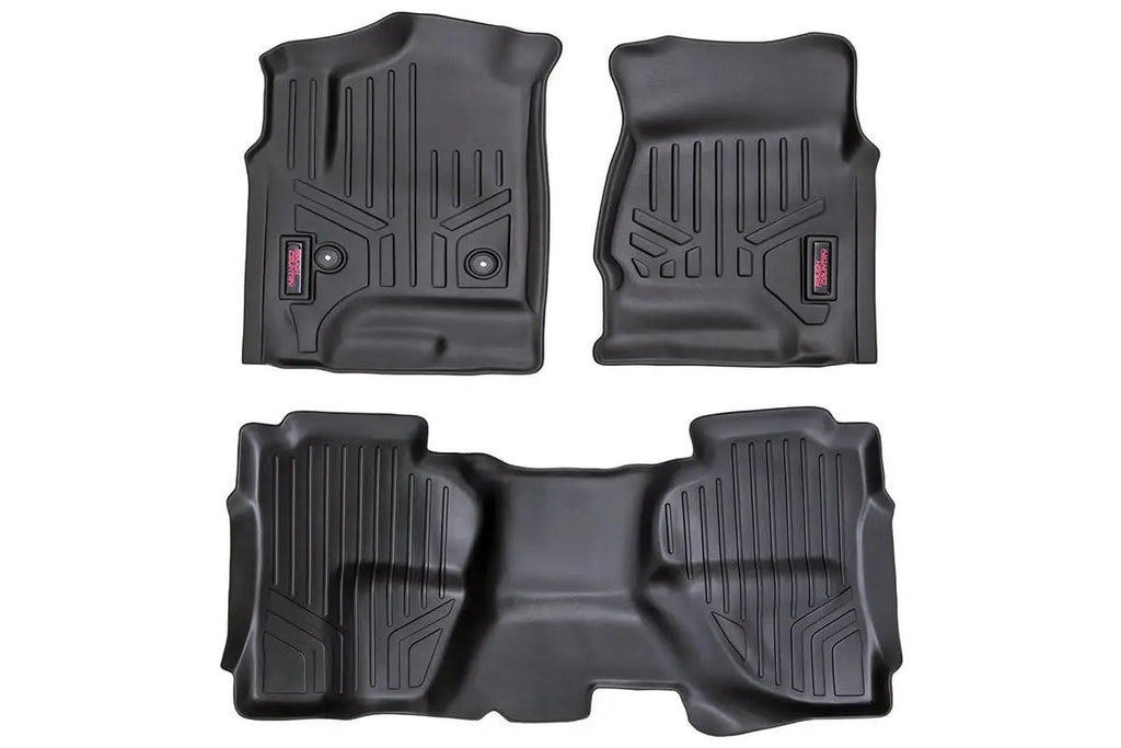 Floor Mats | FR & RR | Ext Cab | Chevy/GMC 1500/2500HD/3500HD 2WD/4WD by Rough Country