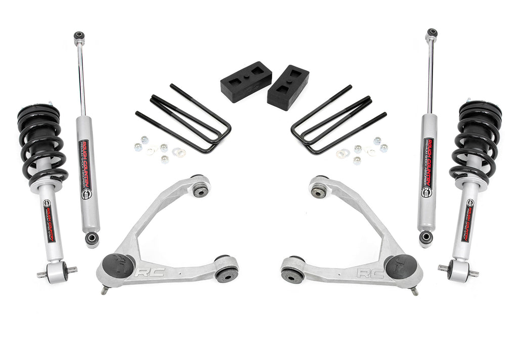 3.5 Inch Lift Kit | Cast Steel | N3 Strut | Chevy/GMC 1500 (14-16) by Rough Country