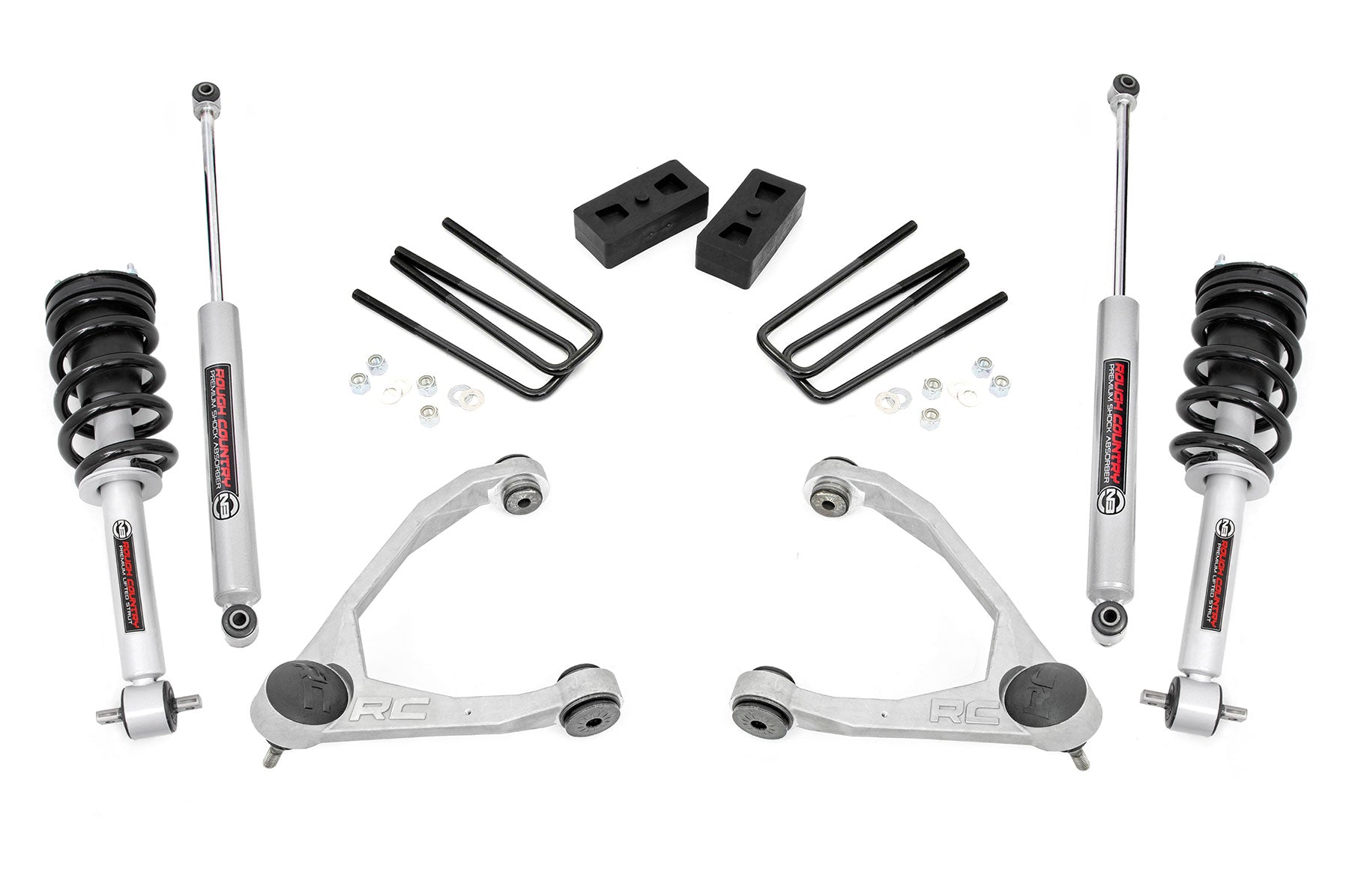 3.5 Inch Lift Kit | Cast Steel | N3 Strut | Chevy/GMC 1500 (14-16) by Rough Country