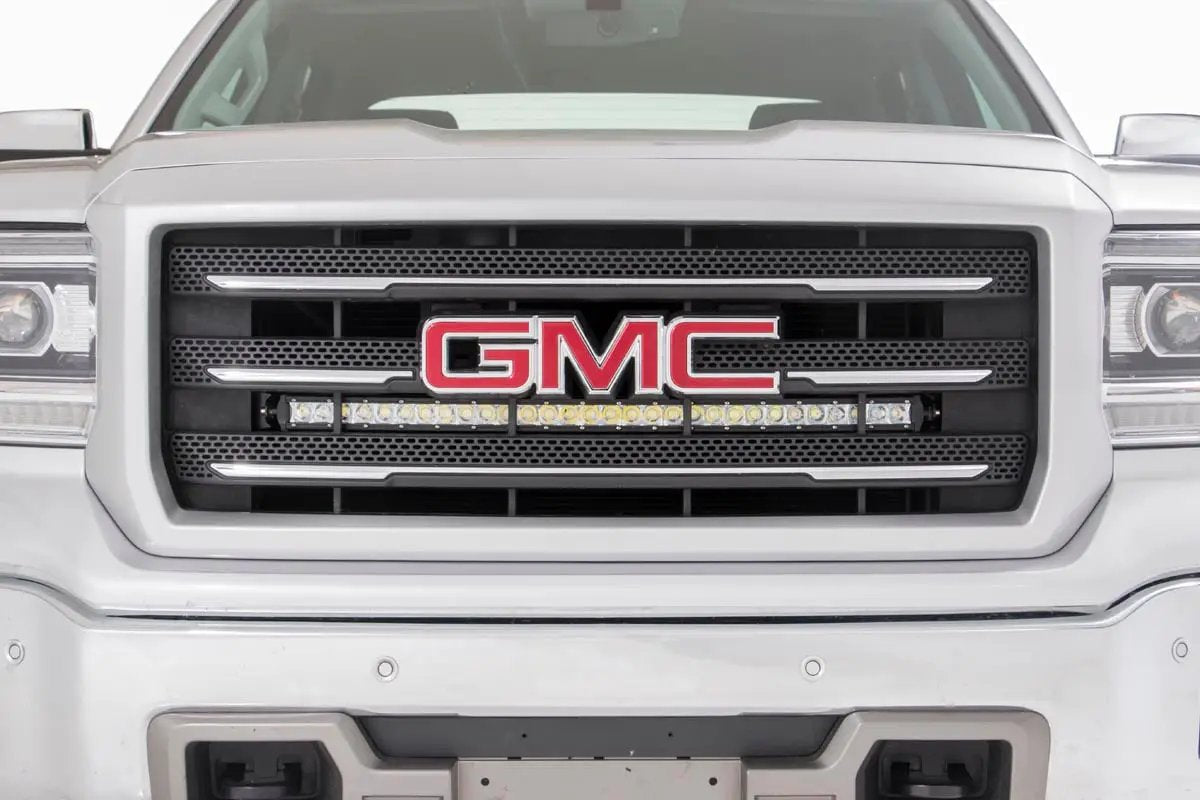 LED Light Kit | Behind Grille Mount | 30" Chrome Single Row | Chevy/GMC 1500 (14-18 & Classic)