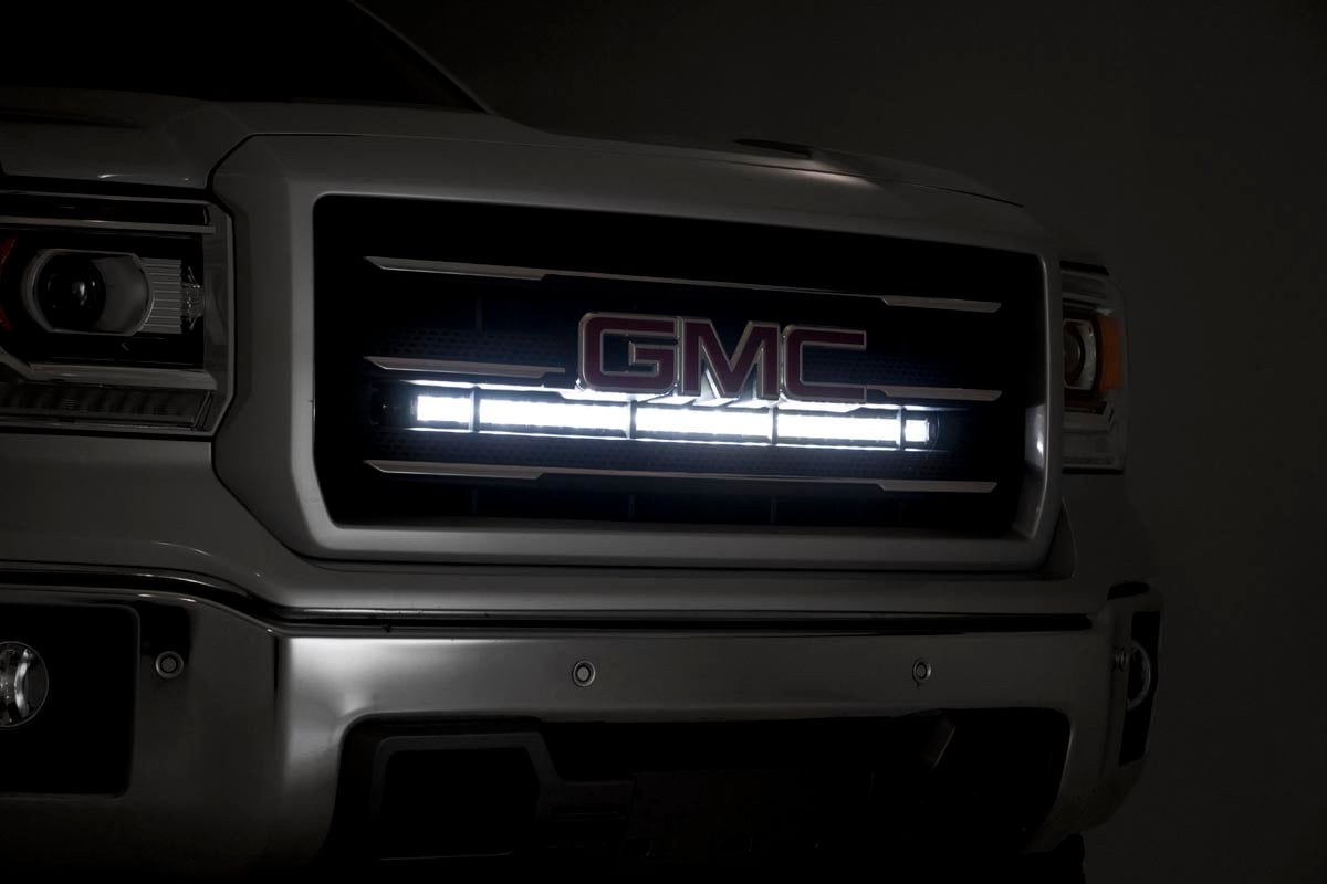LED Light Kit | Behind Grille Mount | 30" Chrome Single Row | Chevy/GMC 1500 (14-18 & Classic) by Rough Country