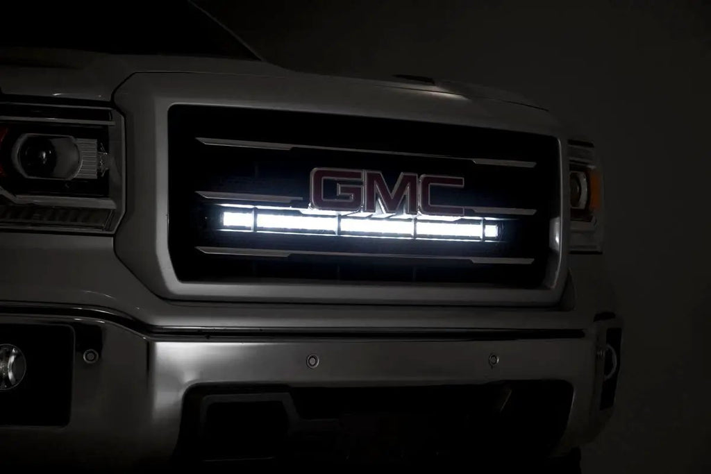 LED Light Kit | Behind Grille Mount | 30" Chrome Single Row | Chevy/GMC 1500 (14-18 & Classic) by Rough Country