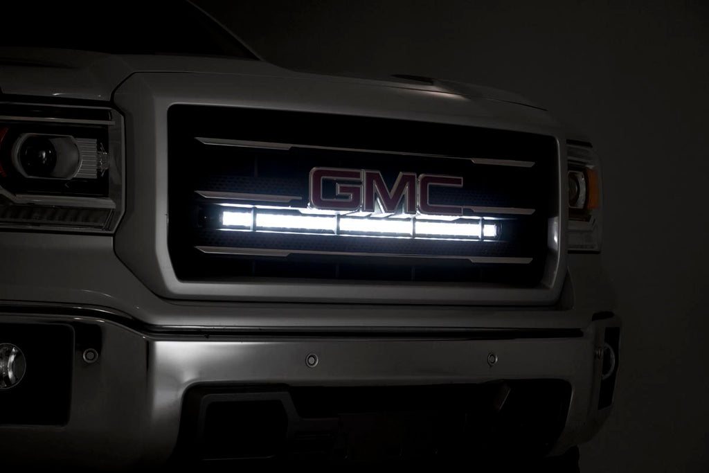 LED Light Kit | Behind Grille Mount | 30" Chrome Single Row | Chevy/GMC 1500 (14-18 & Classic) by Rough Country