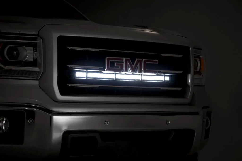 LED Light Kit | Behind Grille Mount | 30" Chrome Single Row | Chevy/GMC 1500 (14-18 & Classic) by Rough Country