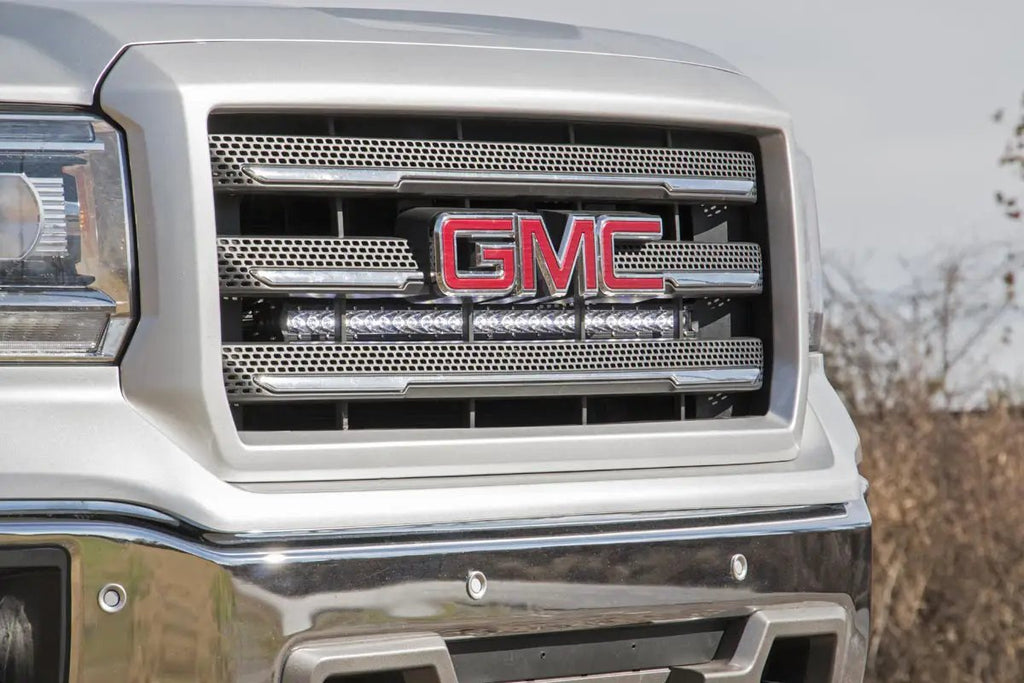 LED Light Kit | Behind Grille Mount | 30" Chrome Single Row | Chevy/GMC 1500 (14-18 & Classic) by Rough Country