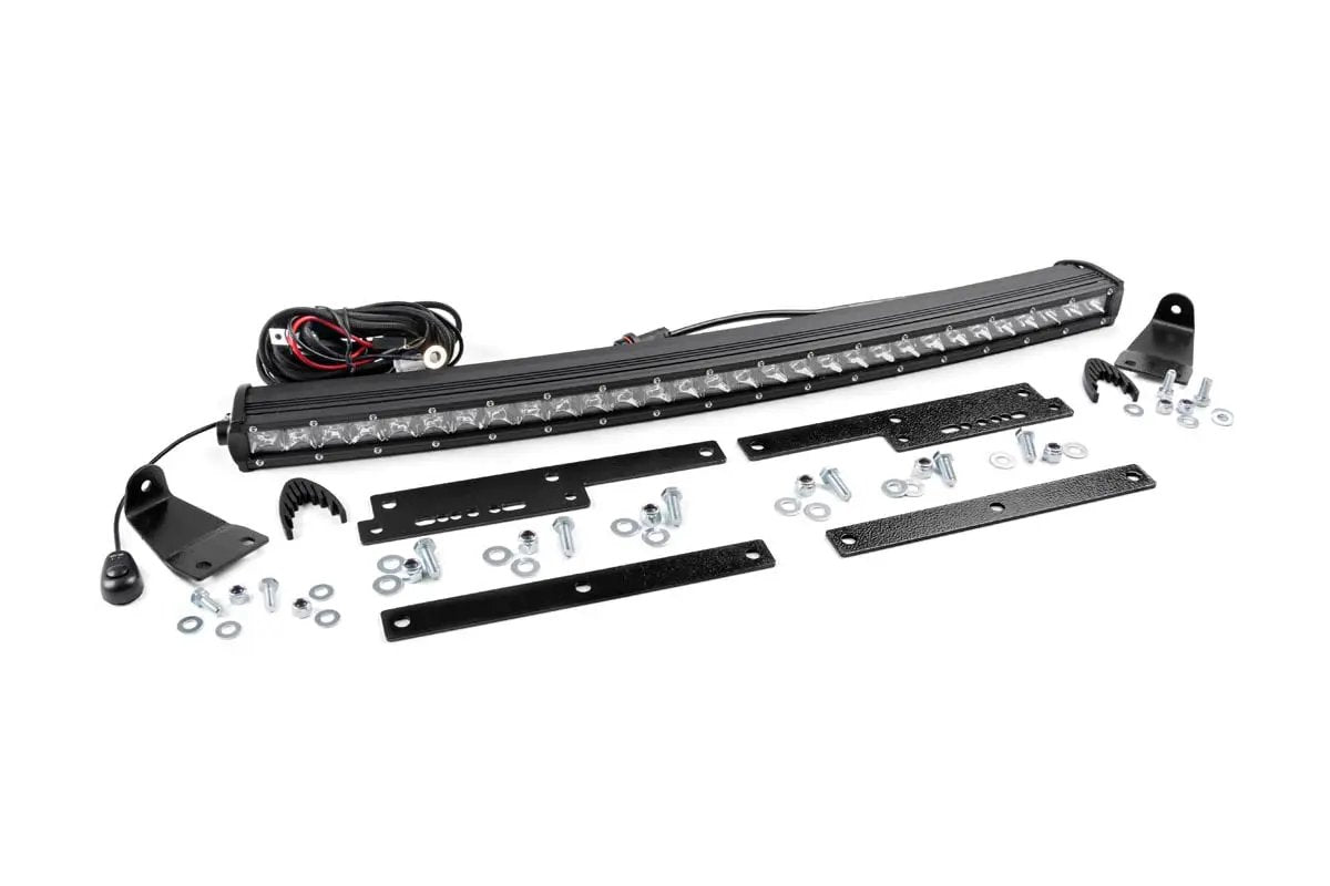 LED Light Kit | Behind Grille Mount | 30" Chrome Single Row | Chevy/GMC 1500 (14-18 & Classic) by Rough Country