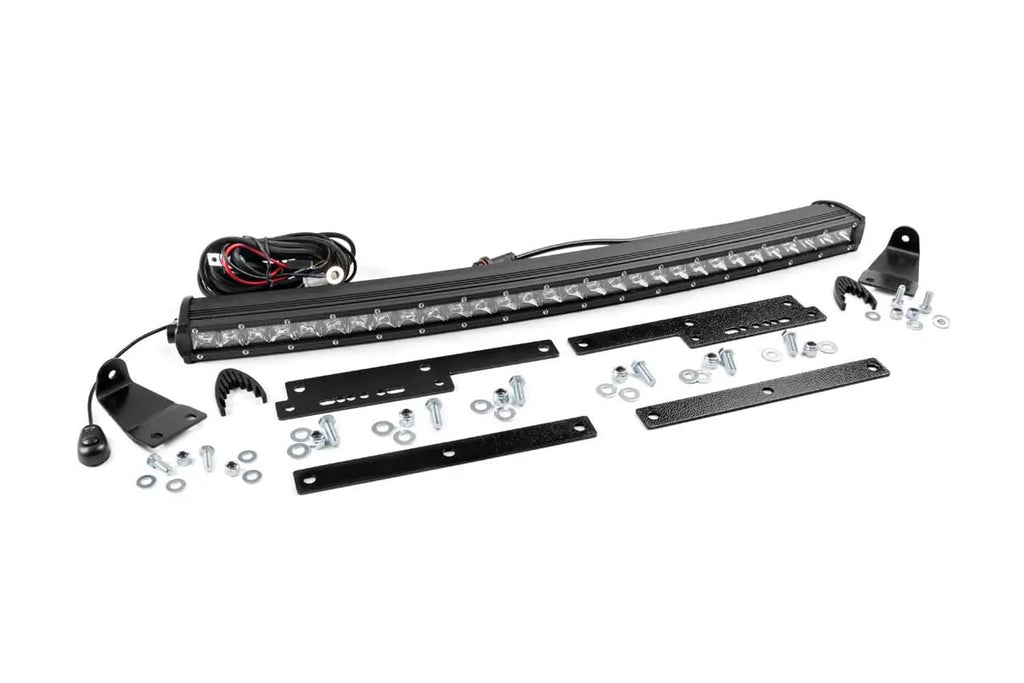 LED Light Kit | Behind Grille Mount | 30" Chrome Single Row | Chevy/GMC 1500 (14-18 & Classic) by Rough Country