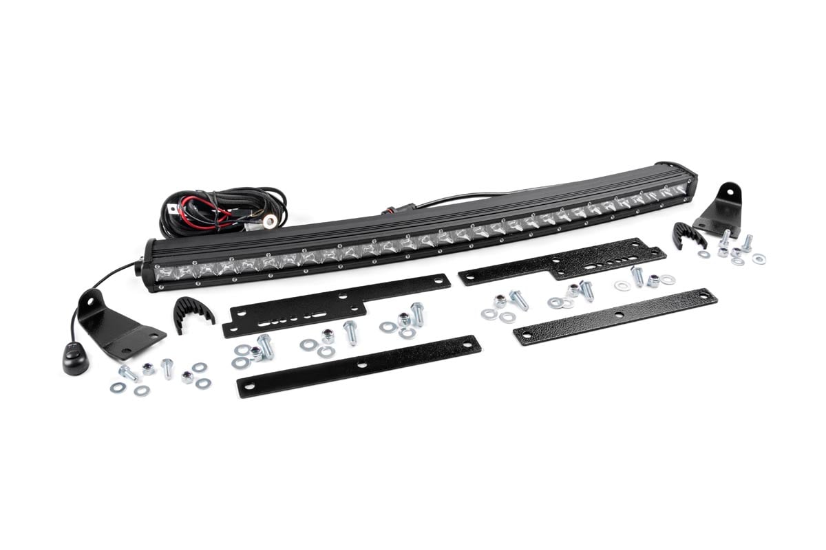 LED Light Kit | Behind Grille Mount | 30" Chrome Single Row | Chevy/GMC 1500 (14-18 & Classic) by Rough Country