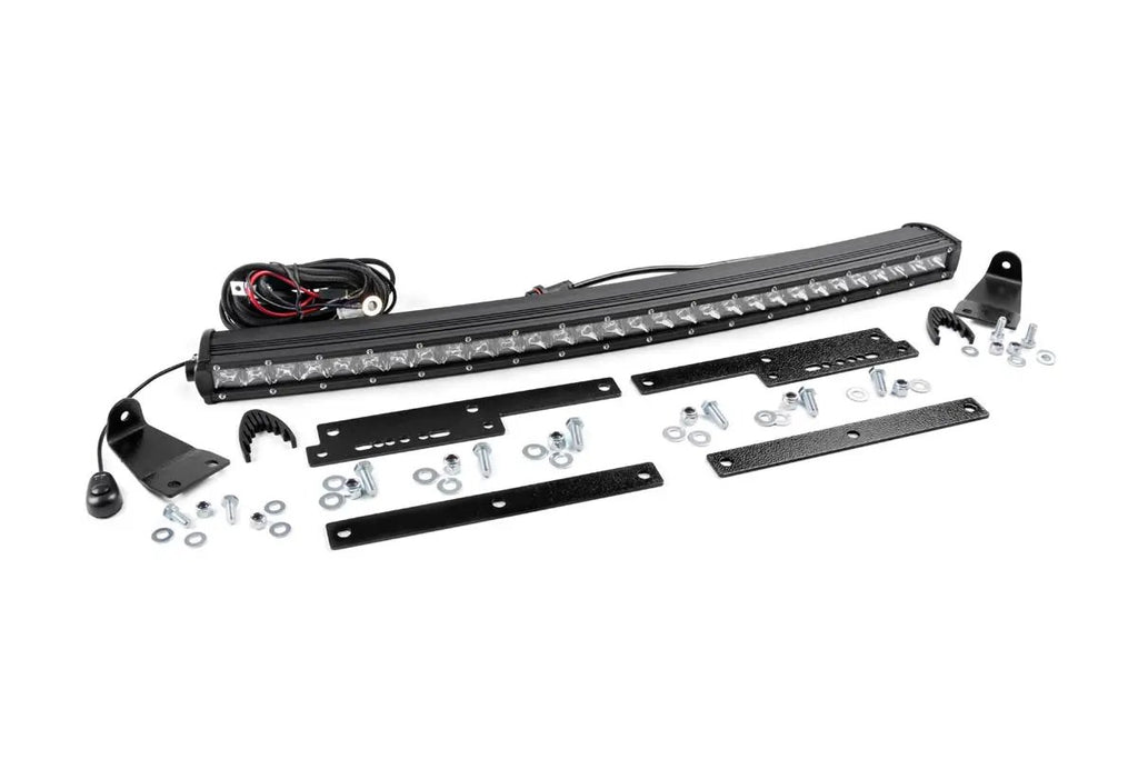 LED Light Kit | Behind Grille Mount | 30" Chrome Single Row | Chevy/GMC 1500 (14-18 & Classic) by Rough Country