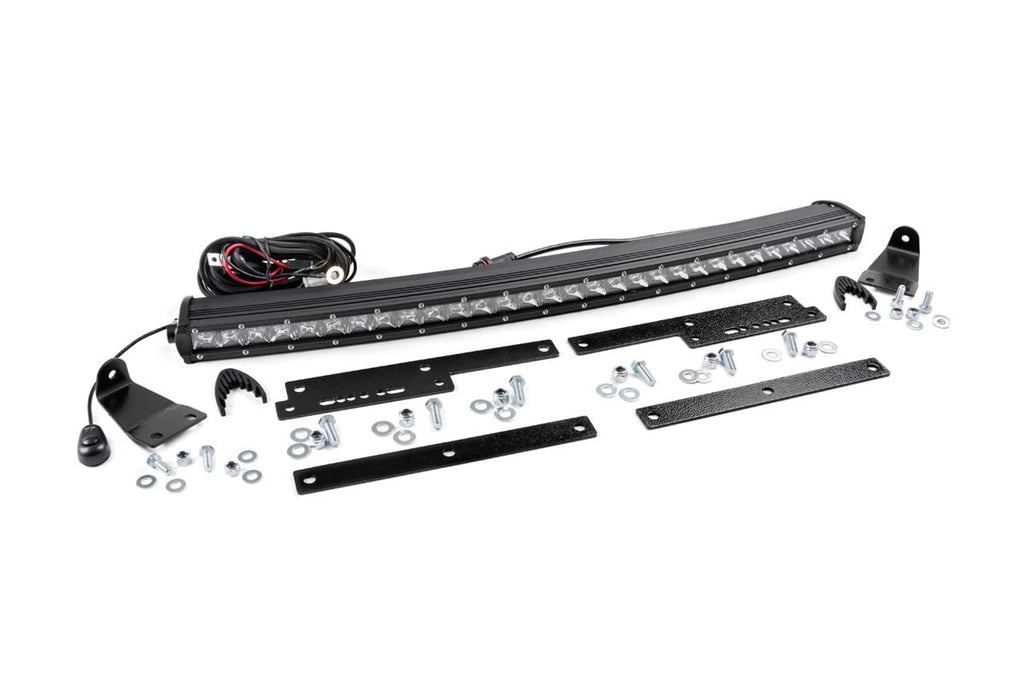 LED Light Kit | Behind Grille Mount | 30" Chrome Single Row | Chevy/GMC 1500 (14-18 & Classic) by Rough Country