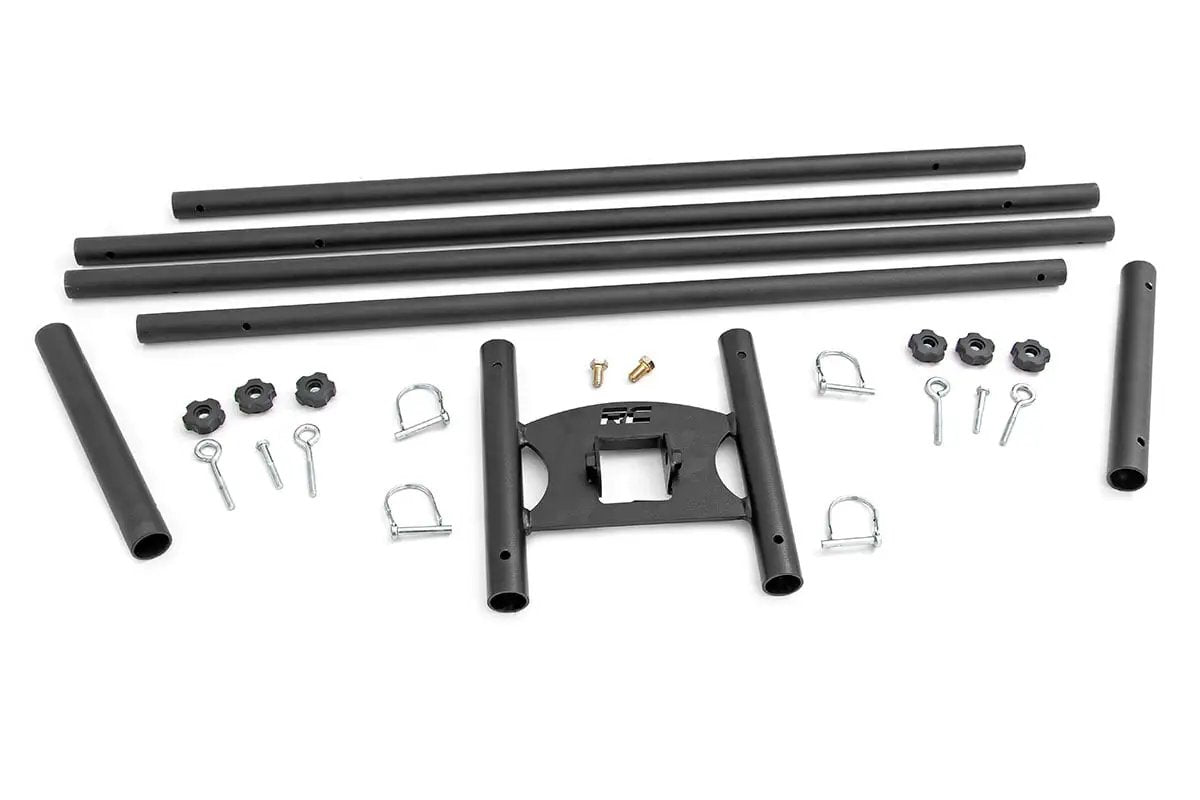 Flag Pole Holder | Dual | 2 Inch Hitch | w/ Flag Poles by Rough Country