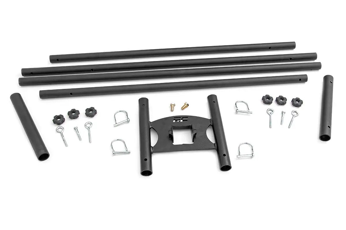 Flag Pole Holder | Dual | 2 Inch Hitch | w/ Flag Poles by Rough Country
