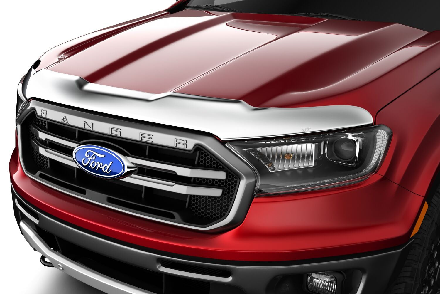 Husky 2842266 Aeroskin Flush Mount Dark Smoke Hood Protector 2024 Ford Ranger by Husky Liners