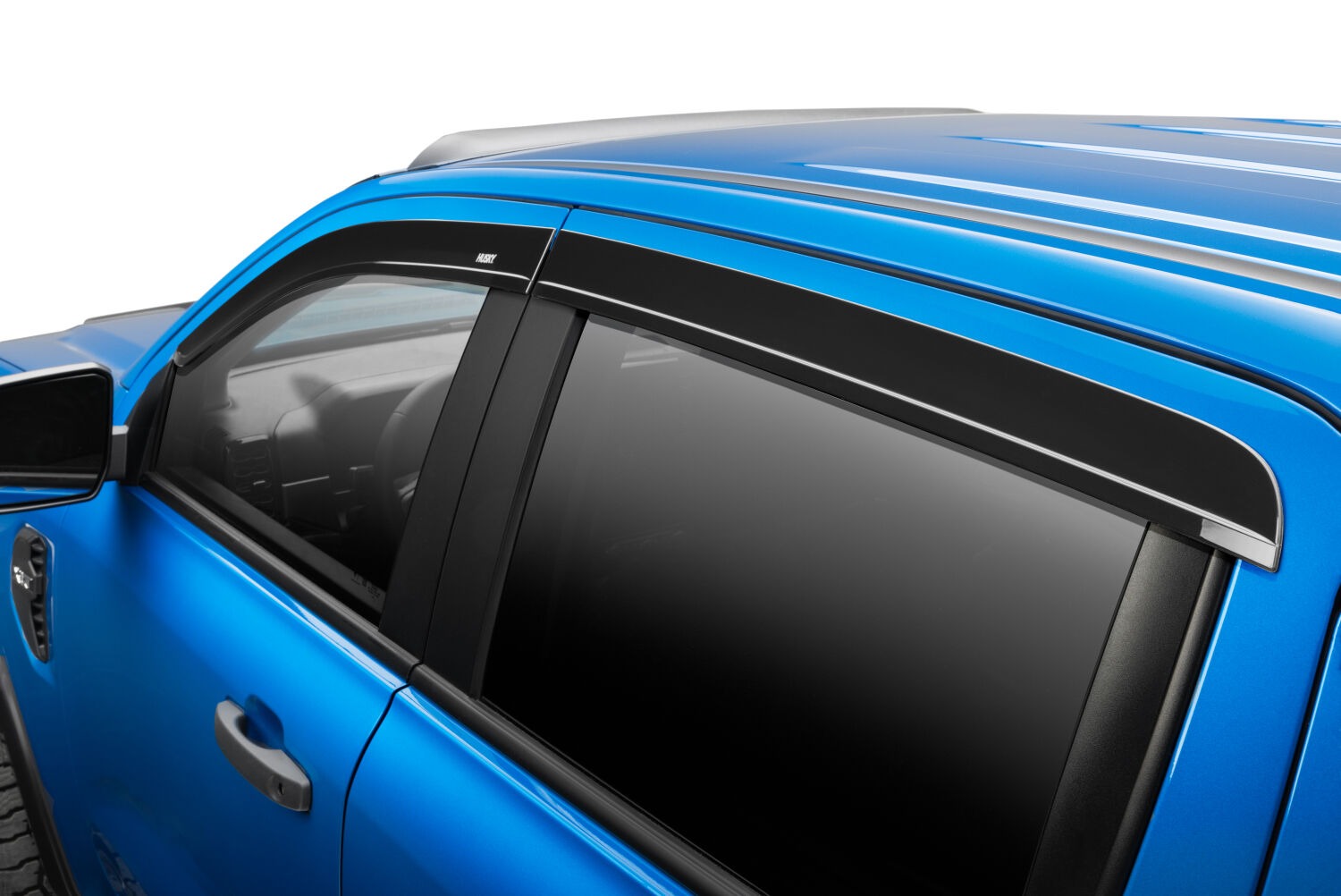 Husky Liners 2854070 Low Profile Dark Smoke Ventvisor Side Window Deflector 4-Piece Set For 2019-2023 Ford Ranger Crew Cab by Husky Liners
