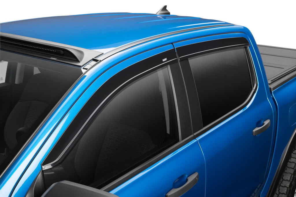 Husky Liners 2854070 Low Profile Dark Smoke Ventvisor Side Window Deflector 4-Piece Set For 2019-2023 Ford Ranger Crew Cab by Husky Liners
