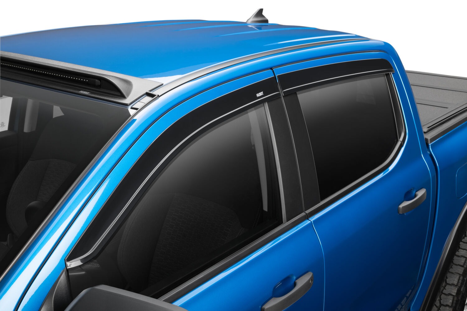 Husky Liners 2854070 Low Profile Dark Smoke Ventvisor Side Window Deflector 4-Piece Set For 2019-2023 Ford Ranger Crew Cab by Husky Liners