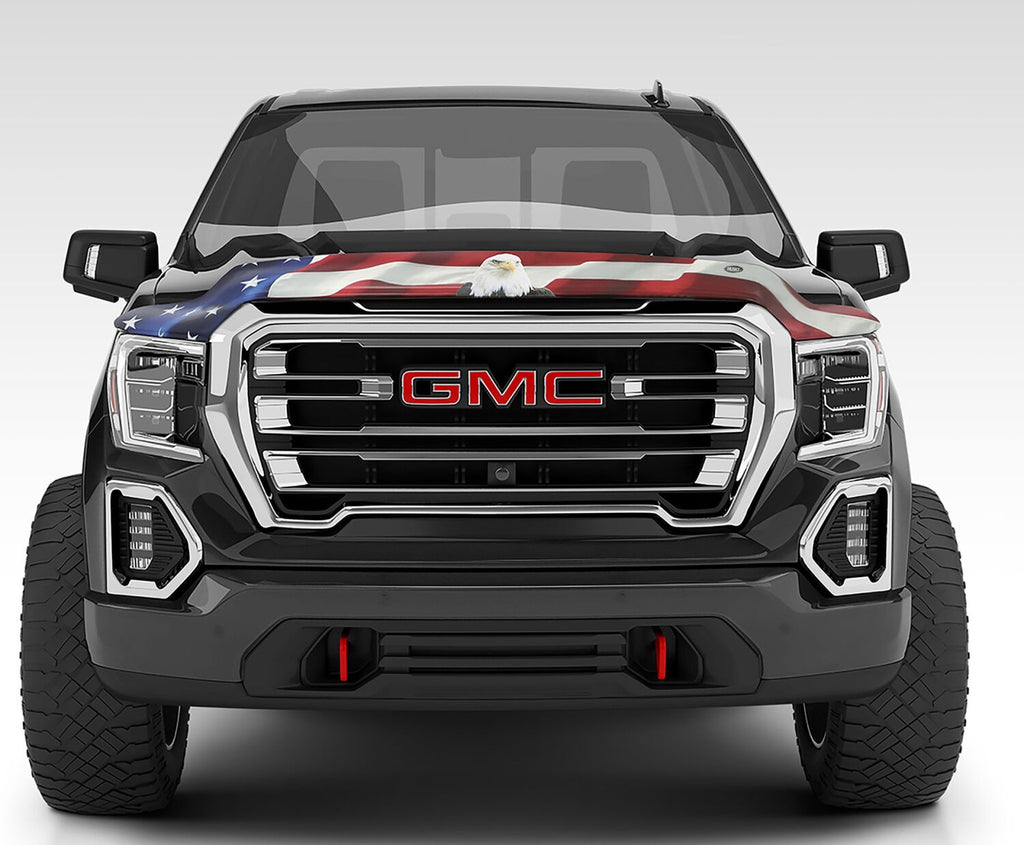 Husky Liners Hood Shield Eagle With Flag Design 2818947 by Husky Liners