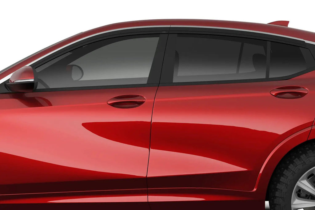 Low Profile Ventvisor Deflector; Smoke with Chrome Trim; Outside Mount; 4 pc. by Husky Liners