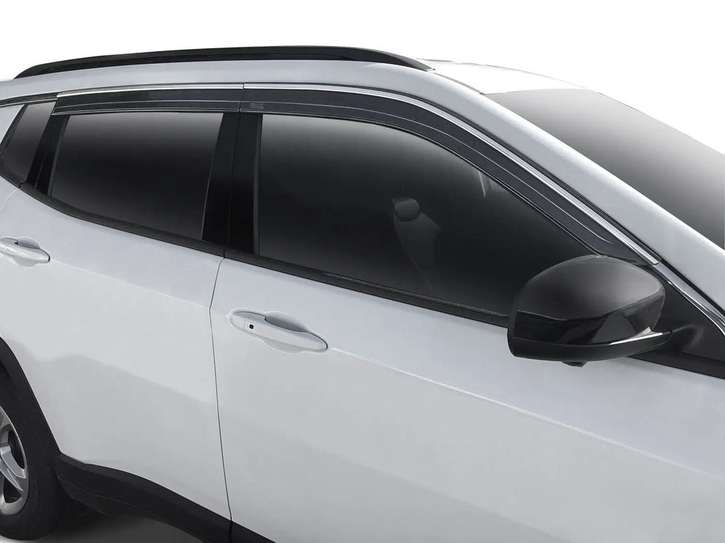 Low Profile Ventvisor Deflector; Smoke with Chrome Trim; Outside Mount; 4 pc. by Husky Liners