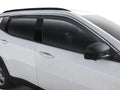 Low Profile Ventvisor Deflector; Smoke with Chrome Trim; Outside Mount; 4 pc. by Husky Liners