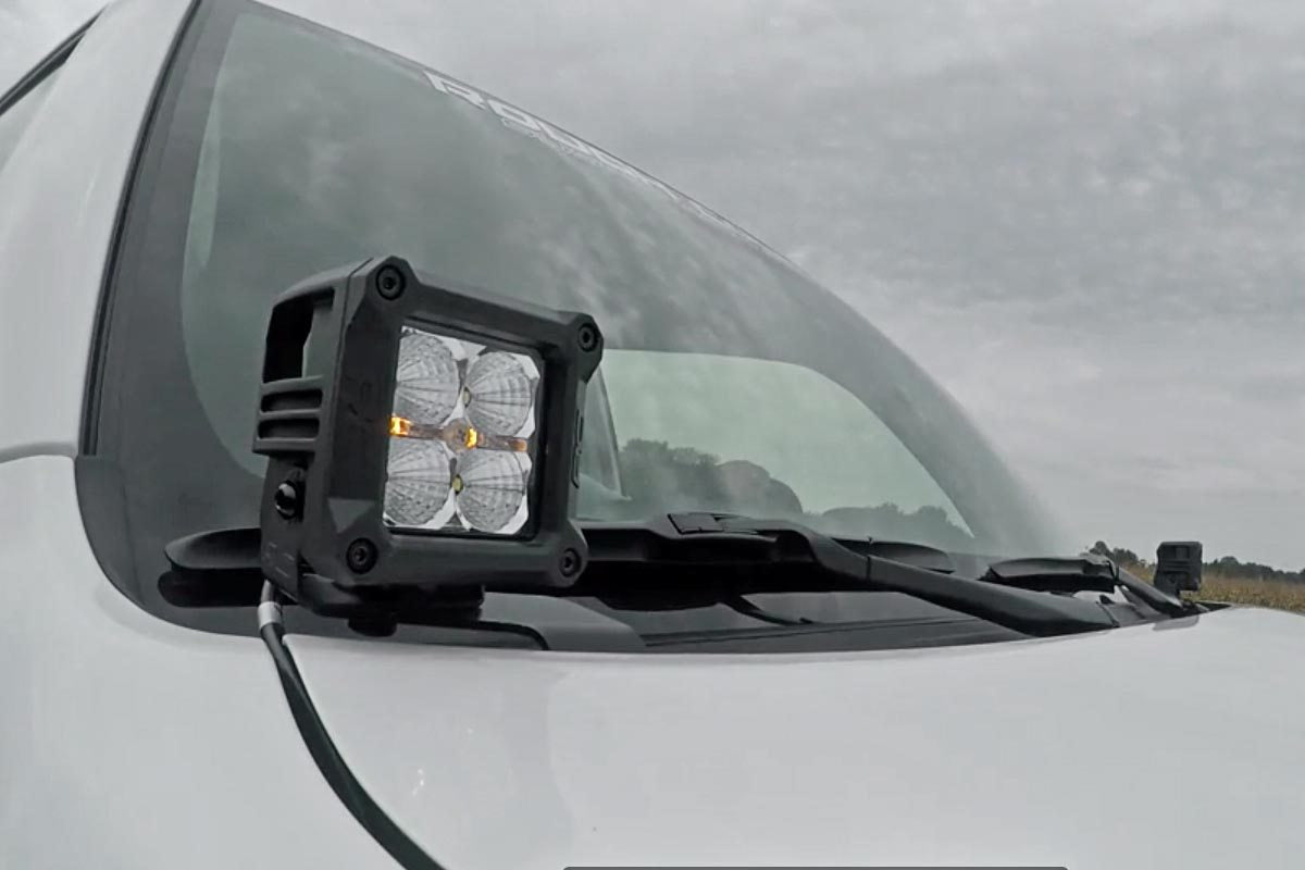 LED Light Kit | Ditch Mount | 2" Black Flood Pair | Toyota 4Runner (10-24) by Rough Country